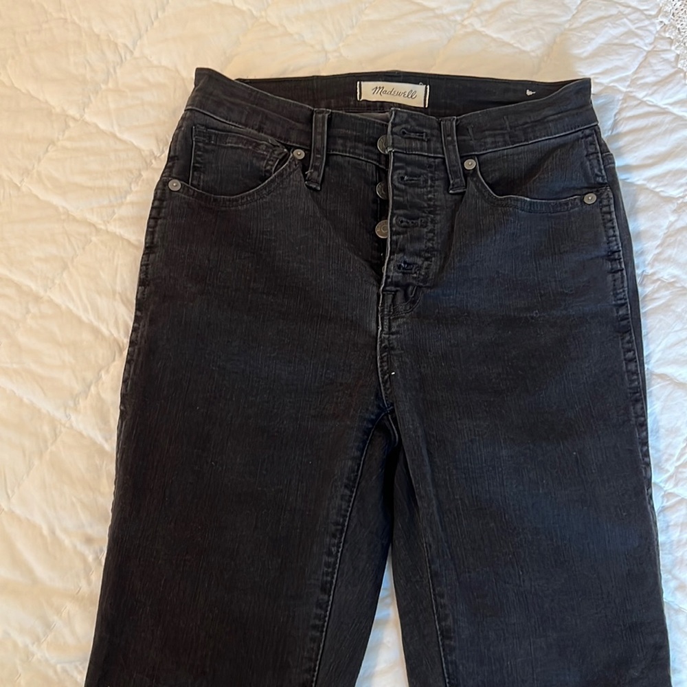 Madewell 10” high rise black skinny jeans